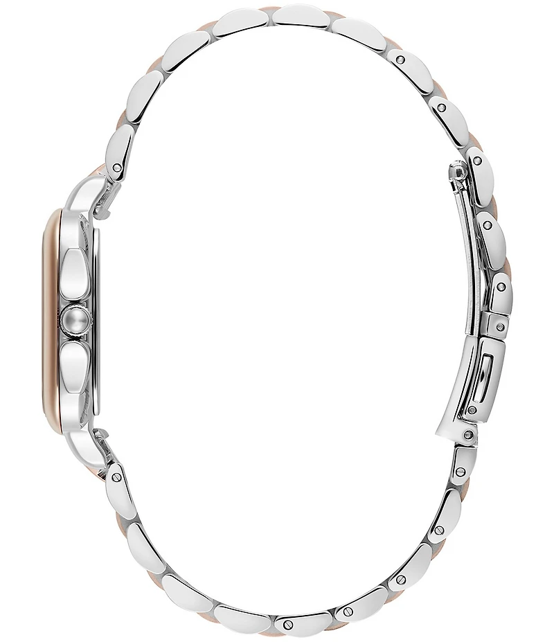 Olivia Burton Women's Grosvenor Quartz Analog Two Tone Stainless Steel Bracelet Watch
