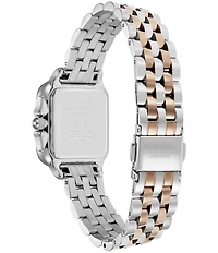 Olivia Burton Women's Grosvenor Quartz Analog Two Tone Stainless Steel Bracelet Watch