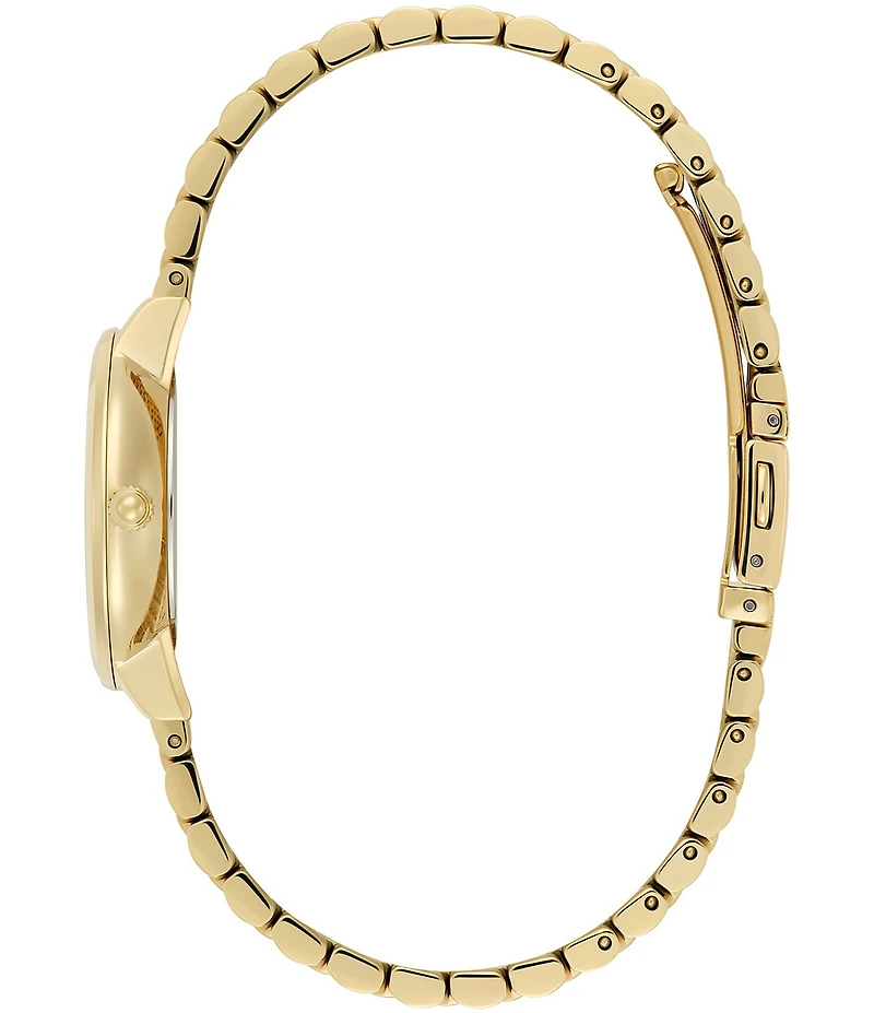 Olivia Burton Women's Honeycomb Ultra Slim Quartz Analog Gold Tone Stainless Steel Bracelet Watch