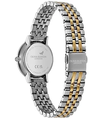 Olivia Burton Women's Honeycomb Ultra Slim Quartz Analog Two Tone Stainless Steel Bracelet Watch