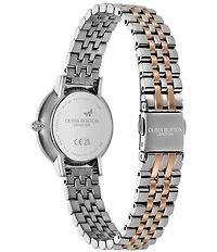 Olivia Burton Women's Honeycomb Ultra Slim Quartz Analog Two Tone Stainless Steel Bracelet Watch
