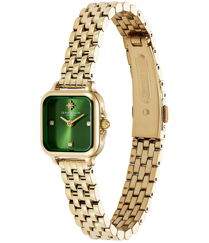 Olivia Burton Women's Mini Grosvenor Quartz Analog Stainless Steel Bracelet Watch