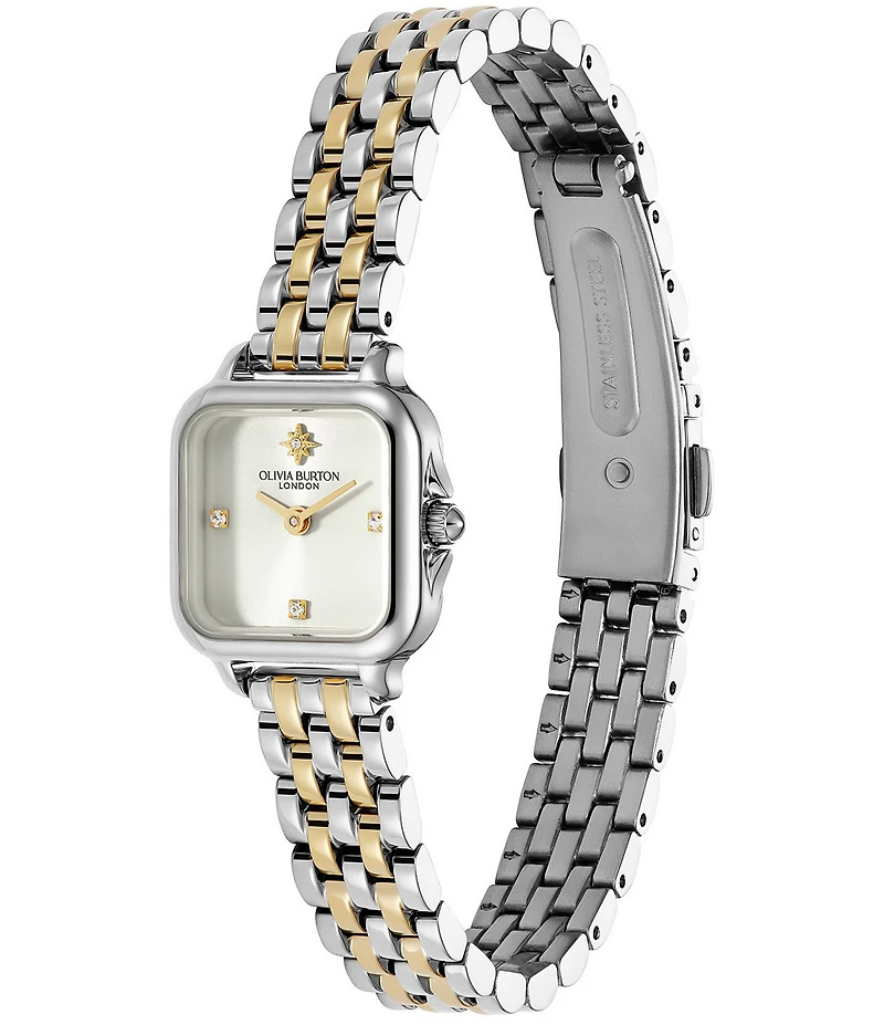 Olivia Burton Women's Mini Grosvenor Quartz Analog Stainless Steel Bracelet Watch