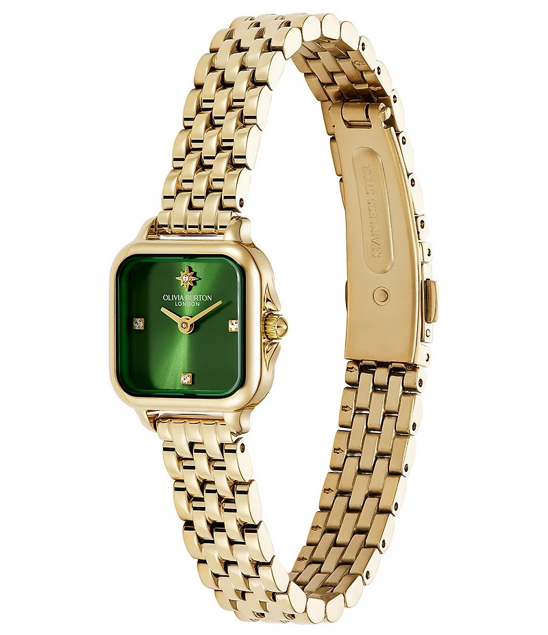 Olivia Burton Women's Mini Grosvenor Quartz Analog Stainless Steel Bracelet Watch