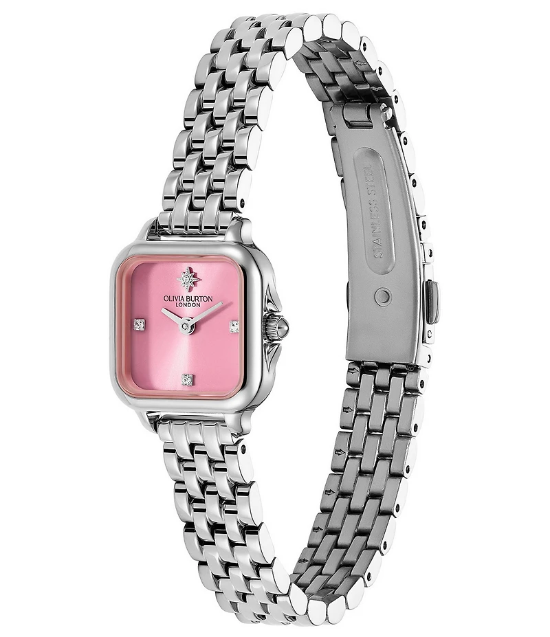 Olivia Burton Women's Mini Grosvenor Quartz Analog Stainless Steel Bracelet Watch