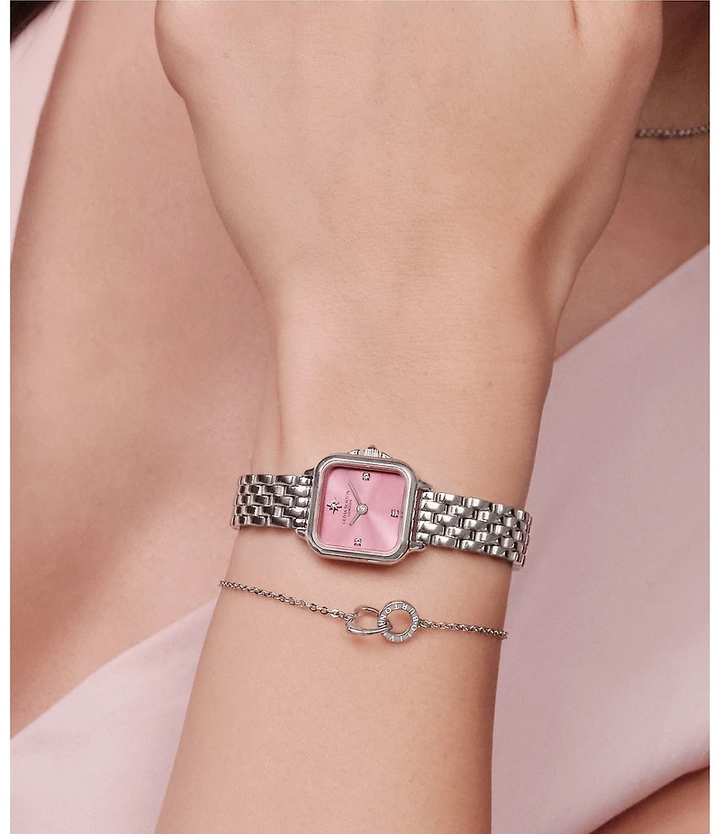 Olivia Burton Women's Mini Grosvenor Quartz Analog Stainless Steel Bracelet Watch
