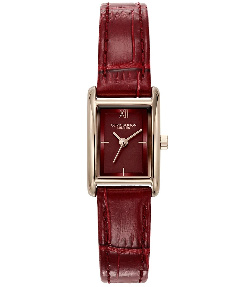 Olivia Burton Women's Mini Grove Quartz Analog Leather Strap Watch