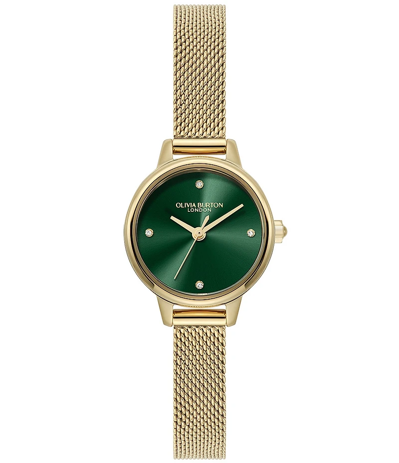 Olivia Burton Women's Mini Quartz Analog Gold Tone Stainless Steel Mesh Bracelet Watch