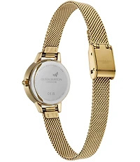 Olivia Burton Women's Mini Quartz Analog Gold Tone Stainless Steel Mesh Bracelet Watch