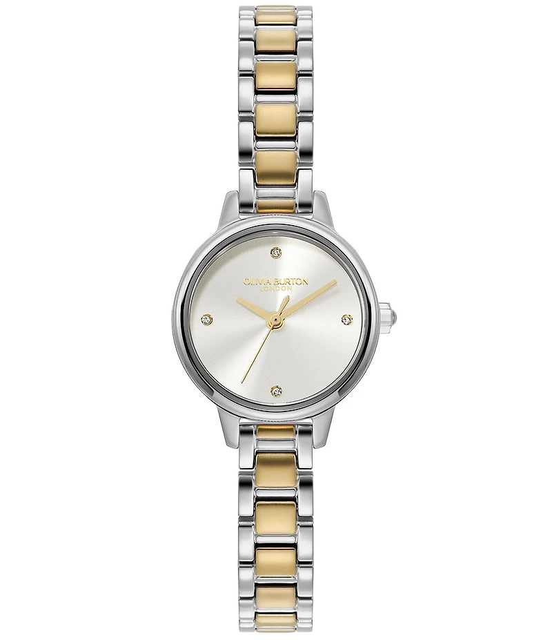 Olivia Burton Women's Mini Quartz Analog Two Tone Stainless Steel Bracelet Watch