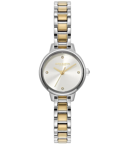 Olivia Burton Women's Mini Quartz Analog Two Tone Stainless Steel Bracelet Watch