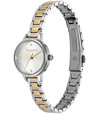 Olivia Burton Women's Mini Quartz Analog Two Tone Stainless Steel Bracelet Watch