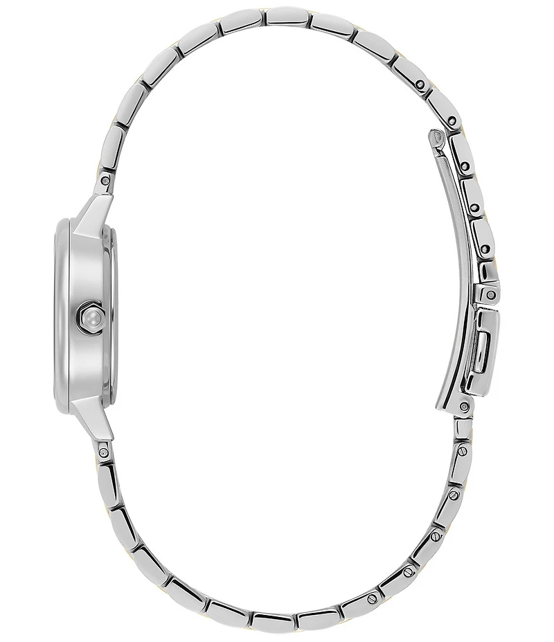 Olivia Burton Women's Mini Quartz Analog Two Tone Stainless Steel Bracelet Watch