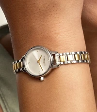 Olivia Burton Women's Mini Quartz Analog Two Tone Stainless Steel Bracelet Watch