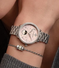 Olivia Burton Women's Moonphase Multifunction Stainless Steel Bracelet Watch