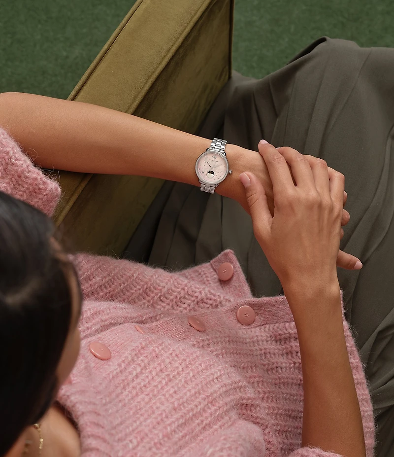 Olivia Burton Women's Moonphase Multifunction Stainless Steel Bracelet Watch