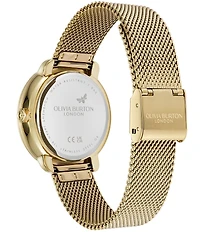 Olivia Burton Women's Moonphase Multifunction Stainless Steel Mesh Bracelet Watch