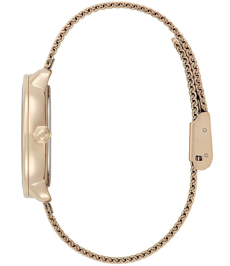 Olivia Burton Women's Moonphase Multifunction Stainless Steel Mesh Bracelet Watch