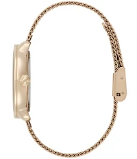 Olivia Burton Women's Moonphase Multifunction Stainless Steel Mesh Bracelet Watch