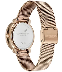 Olivia Burton Women's Moonphase Multifunction Stainless Steel Mesh Bracelet Watch