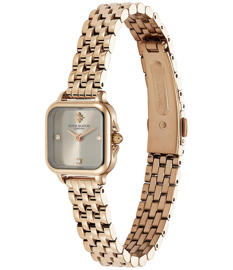 Olivia Burton Women's Petite Grosvenor Quartz Analog Stainless Steel Bracelet Watch