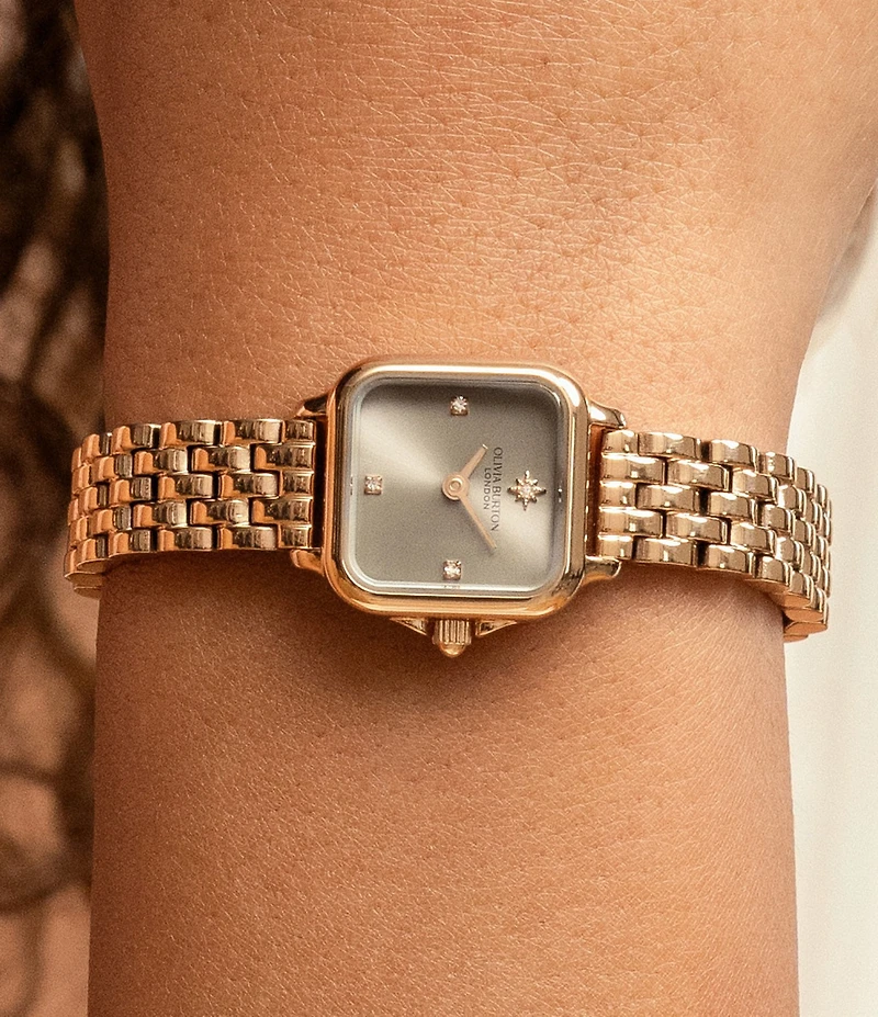Olivia Burton Women's Petite Grosvenor Quartz Analog Stainless Steel Bracelet Watch