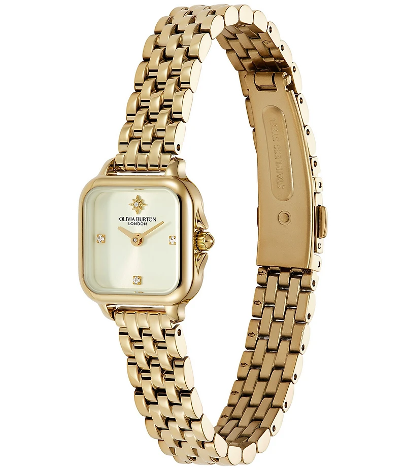 Olivia Burton Women's Petite Grosvenor Quartz Analog Stainless Steel Bracelet Watch