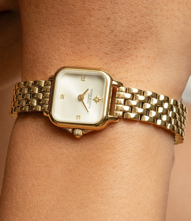 Olivia Burton Women's Petite Grosvenor Quartz Analog Stainless Steel Bracelet Watch