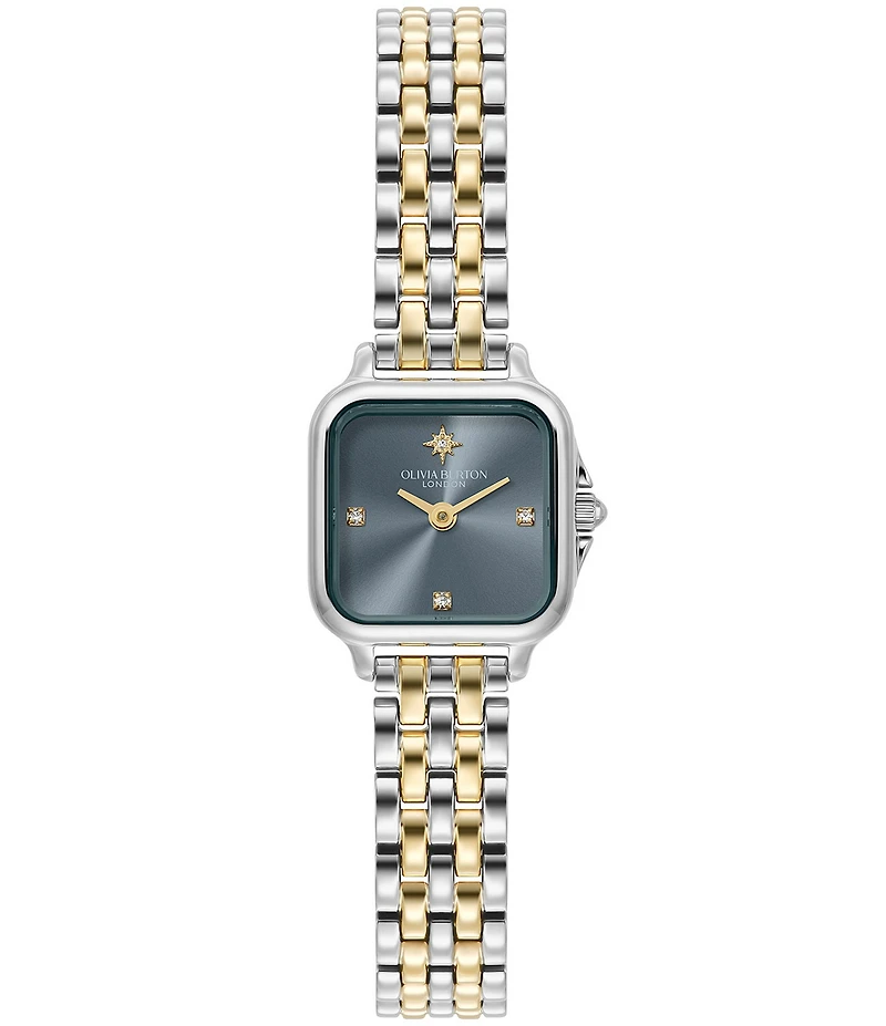 Olivia Burton Women's Petite Grosvenor Quartz Analog Two Tone Stainless Steel Bracelet Watch