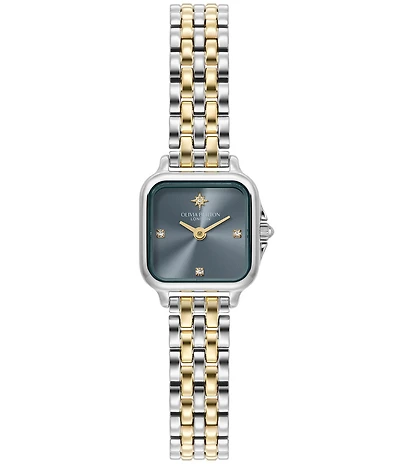 Olivia Burton Women's Petite Grosvenor Quartz Analog Two Tone Stainless Steel Bracelet Watch