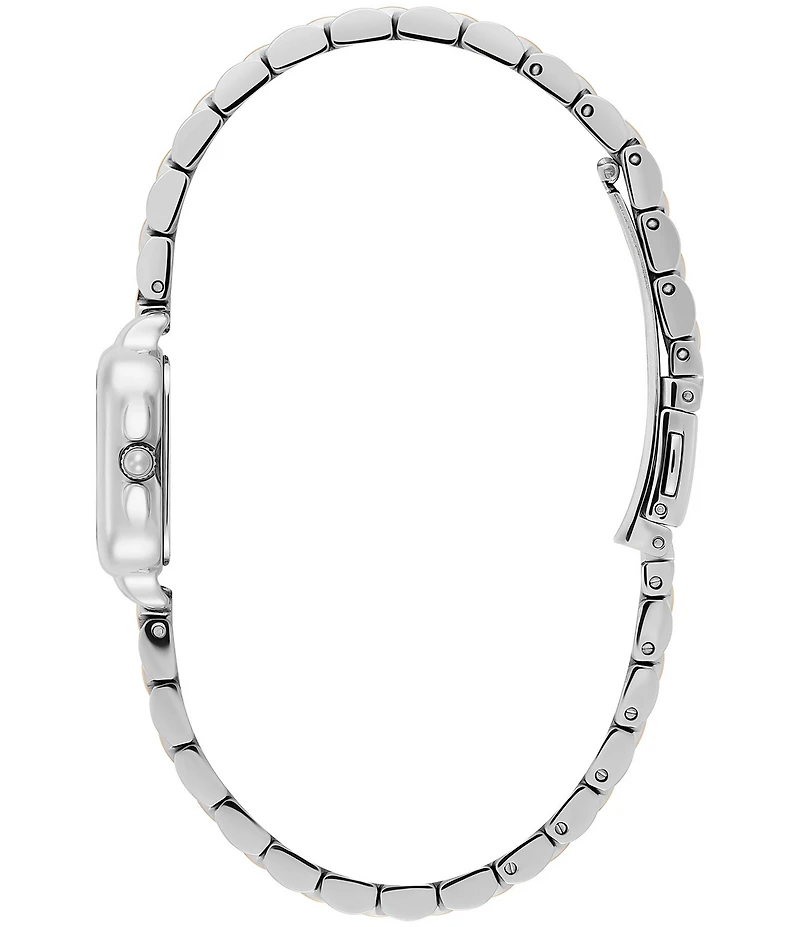 Olivia Burton Women's Petite Grosvenor Quartz Analog Two Tone Stainless Steel Bracelet Watch