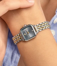 Olivia Burton Women's Petite Grosvenor Quartz Analog Two Tone Stainless Steel Bracelet Watch