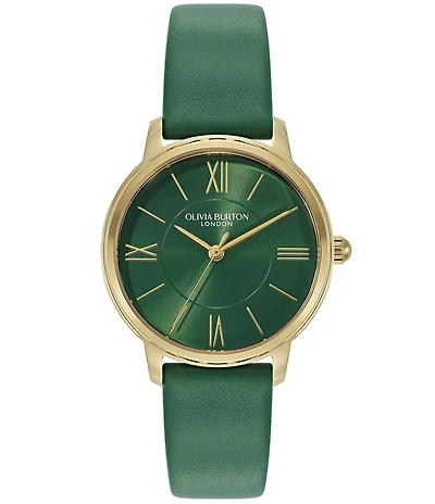 Olivia Burton Women's Quartz Analog Leather Strap Watch