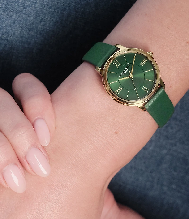 Olivia Burton Women's Quartz Analog Leather Strap Watch