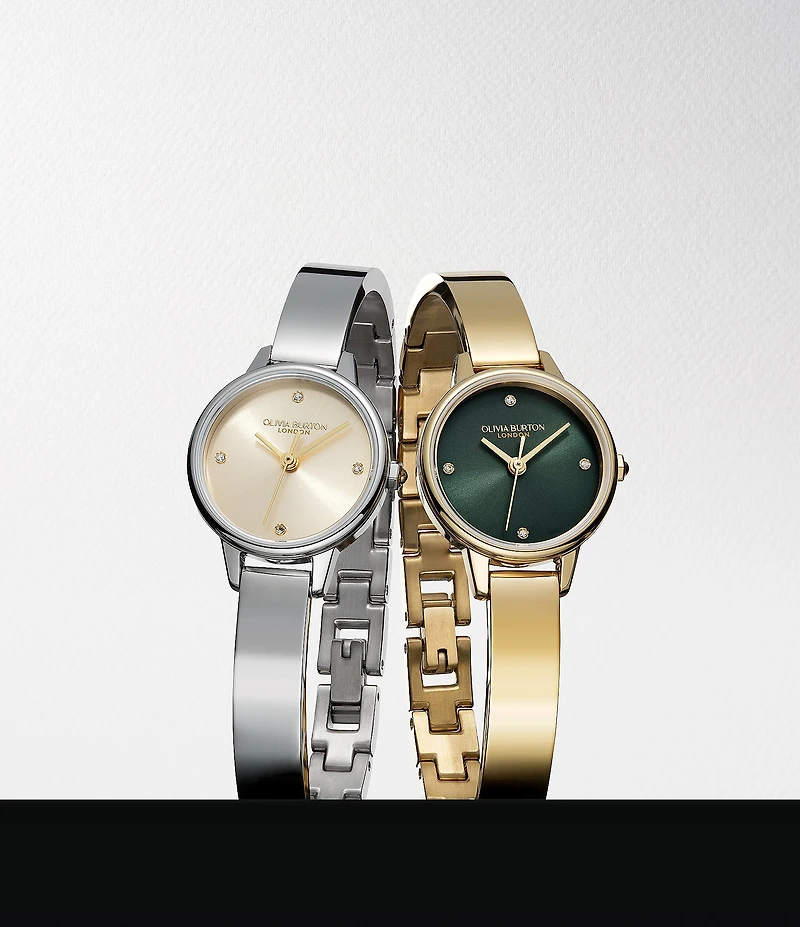Olivia Burton Women's Quartz Analog Stainless Steel Bangle Bracelet Watch