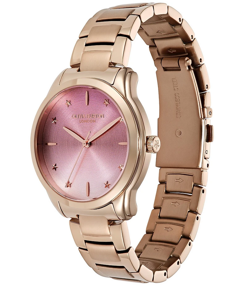 Olivia Burton Women's Colourwave Ombre Dial Quartz Analog Stainless Steel Bracelet Watch