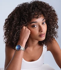 Olivia Burton Women's Colourwave Ombre Dial Quartz Analog Stainless Steel Bracelet Watch