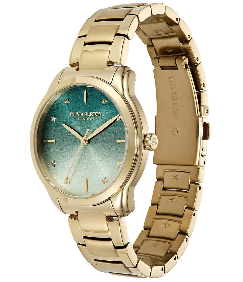 Olivia Burton Women's Colourwave Ombre Dial Quartz Analog Stainless Steel Bracelet Watch