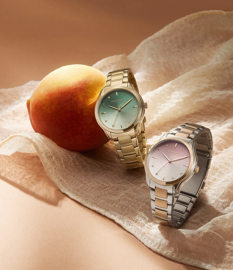 Olivia Burton Women's Colourwave Ombre Dial Quartz Analog Stainless Steel Bracelet Watch