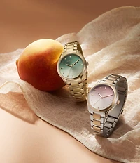 Olivia Burton Women's Colourwave Ombre Dial Quartz Analog Stainless Steel Bracelet Watch