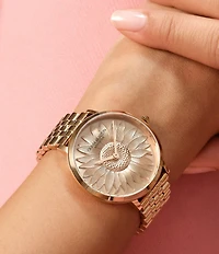 Olivia Burton Women's Sunflower Quartz Analog Stainless Steel Bracelet Watch