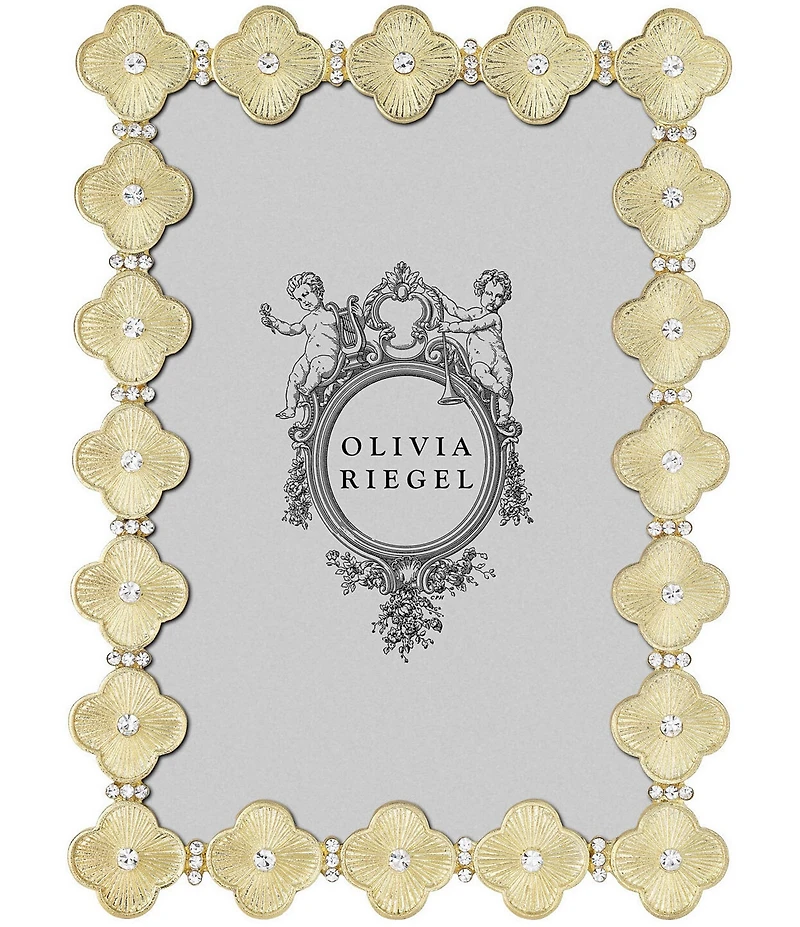Olivia Riegel Clover Quatrefoil Crystal Frame