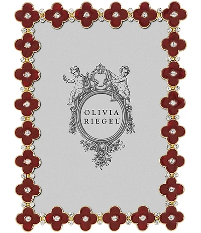 Olivia Riegel Crimson Enamel Clover Frame