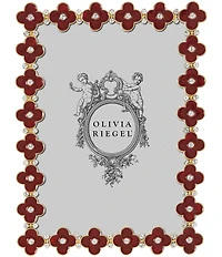Olivia Riegel Crimson Enamel Clover Frame