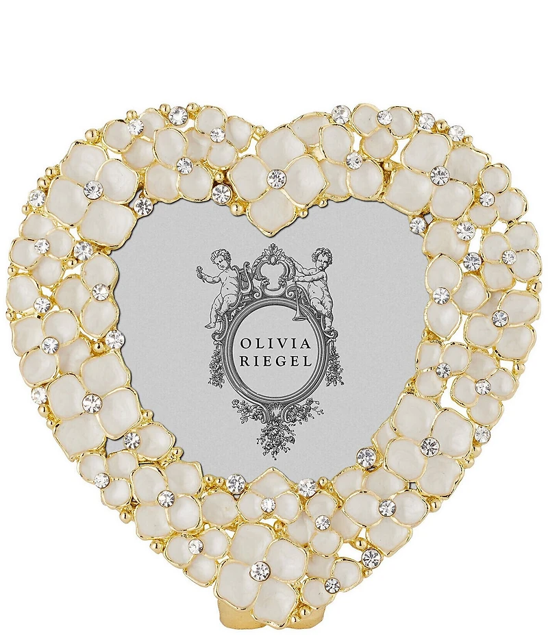 Olivia Riegel Dogwood Blossoms Crystal Heart Frame