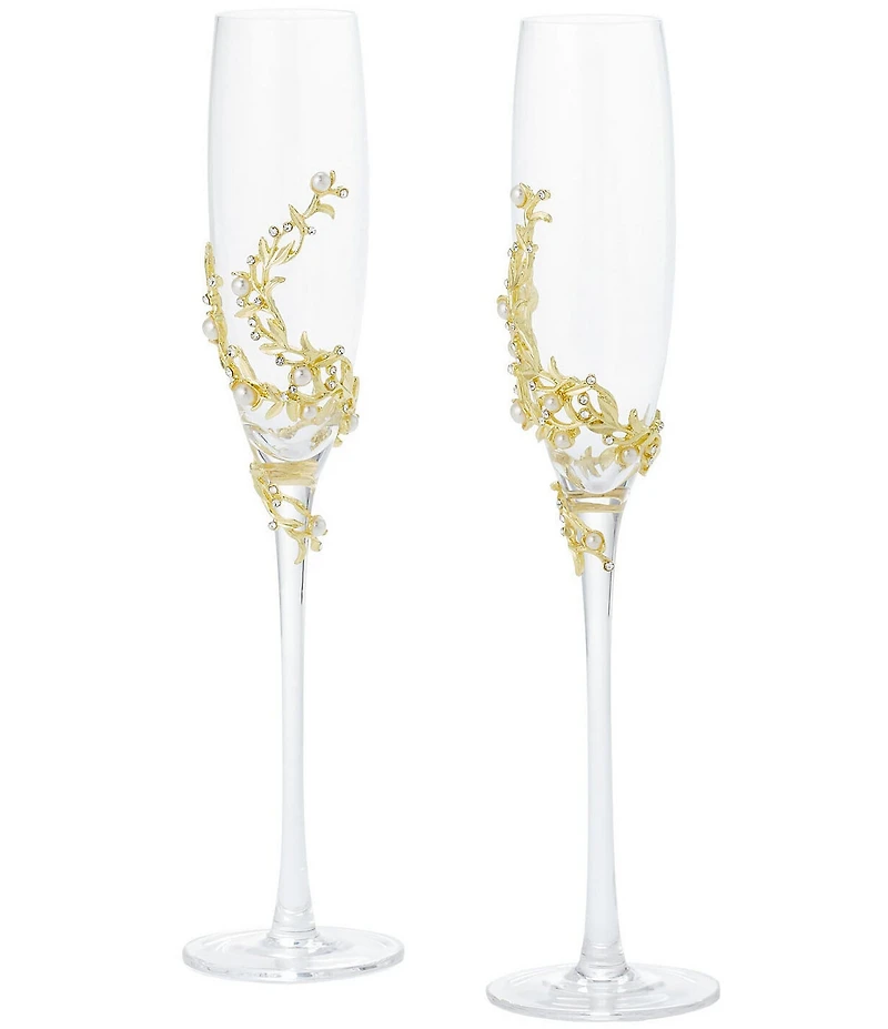 Olivia Riegel Eleanor Pewter Adornment Flutes, Set of 2