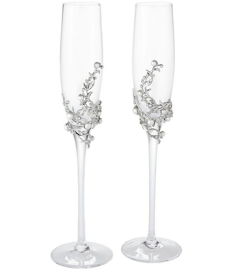 Olivia Riegel Eleanor Pewter Adornment Flutes, Set of 2
