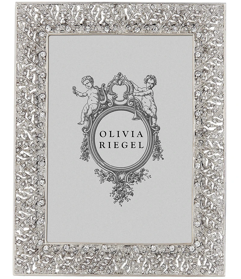 Olivia Riegel Florence Leaf Pattern Crystal Frame