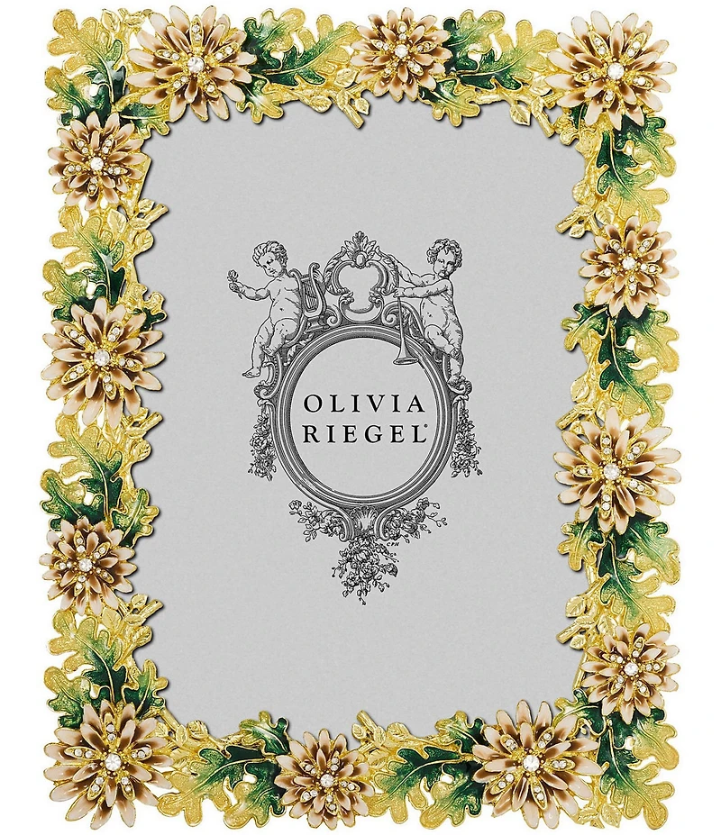 Olivia Riegel Floret Blossom Leaves Crystal Frame