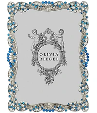 Olivia Riegel Audrey 5#double; x 7#double; Frame with Capri Blue Stones & White Freshwater Pearls